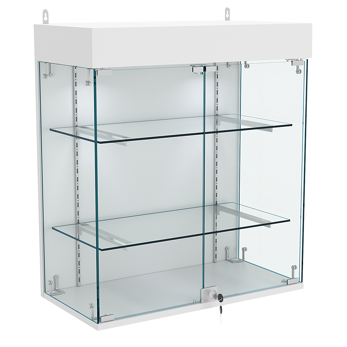 Витрина настенная НЕО №1А-1 с двумя полками Серый