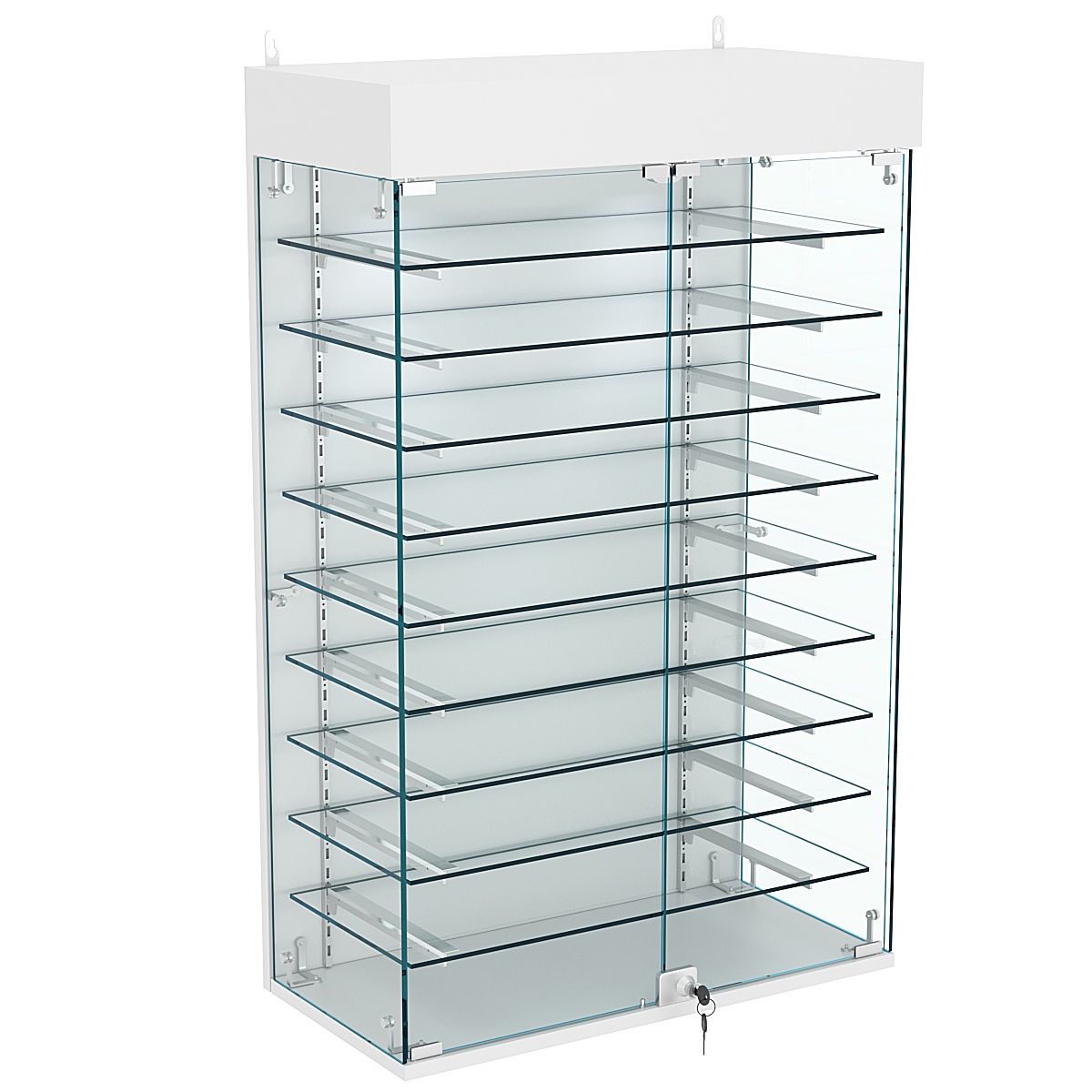 Витрина настенная НЕО №2А-2 с девятью полками Серый