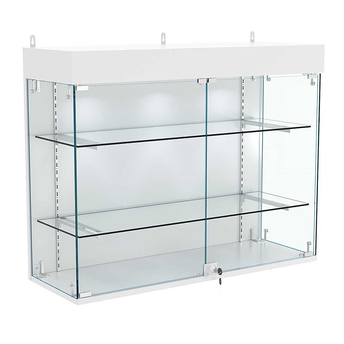 Витрина настенная НЕО №3А-1 с двумя полками Серый