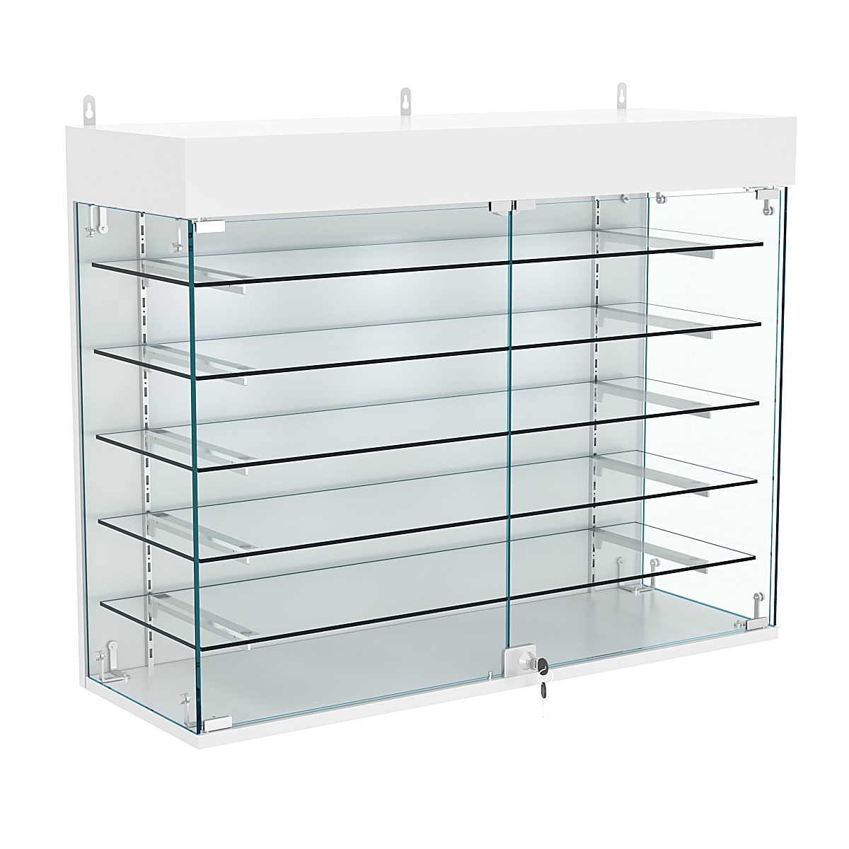 Витрина настенная НЕО №3А-2 с пятью полками Серый