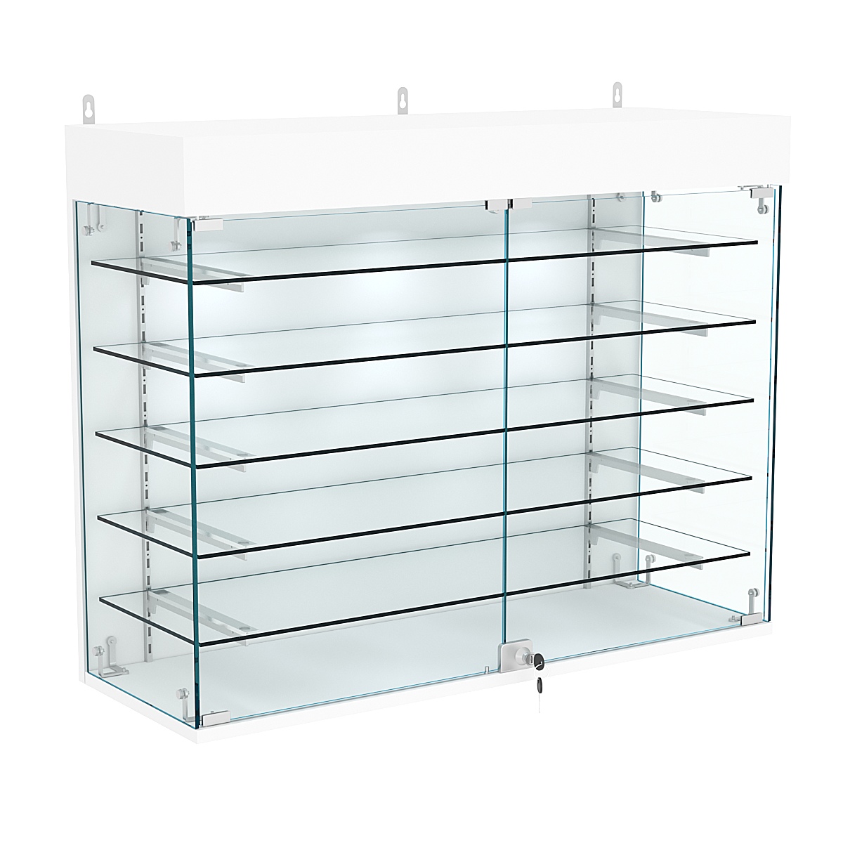 Витрина настенная НЕО №3А-2 с пятью полками Белый