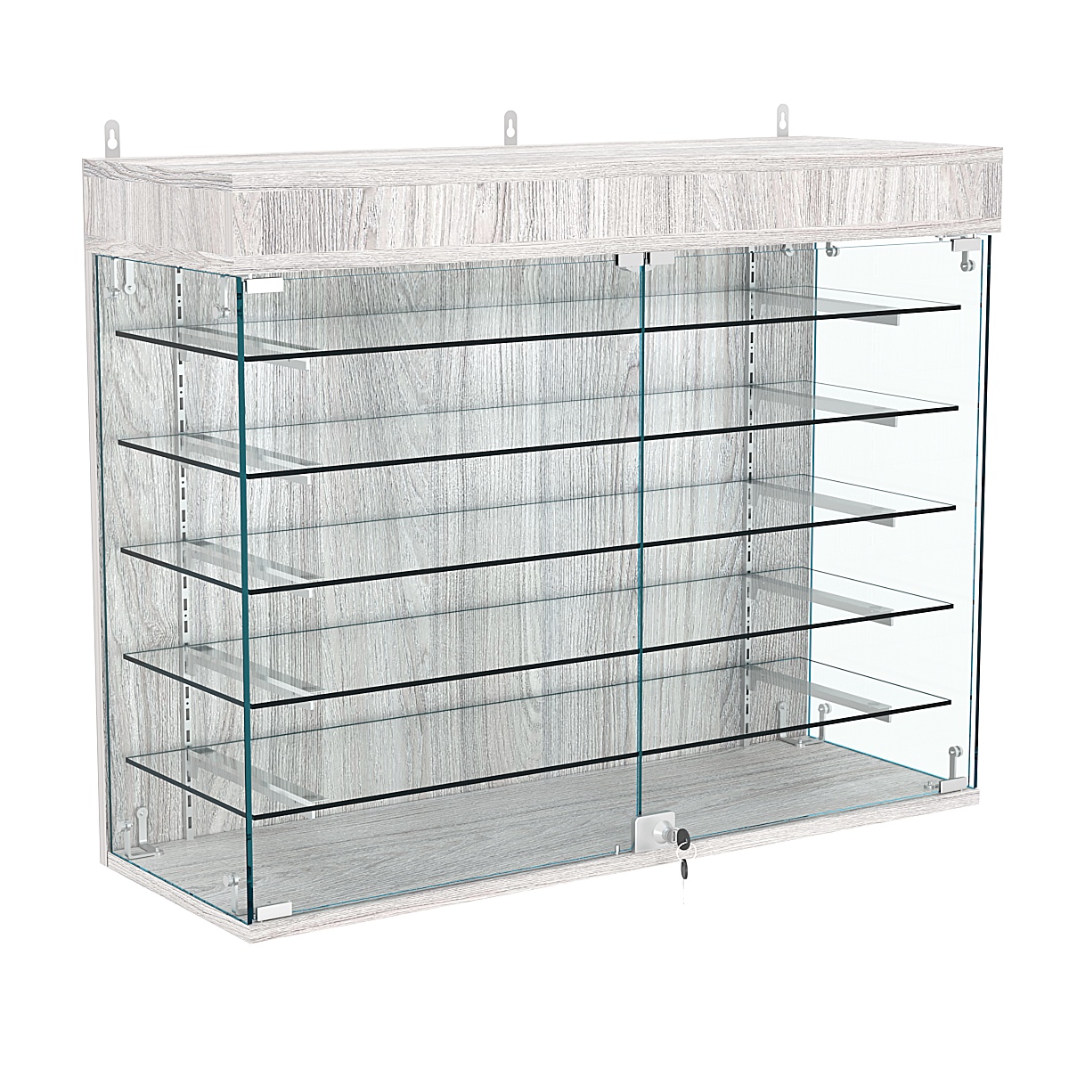 Витрина настенная НЕО №3А-2 с пятью полками Ясень Анкор светлый - U31104