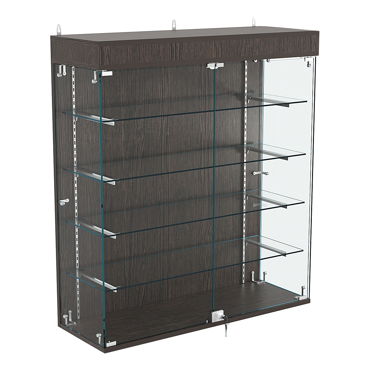 Витрина настенная НЕО №4А-1 с четырьмя полками Дуб Венге