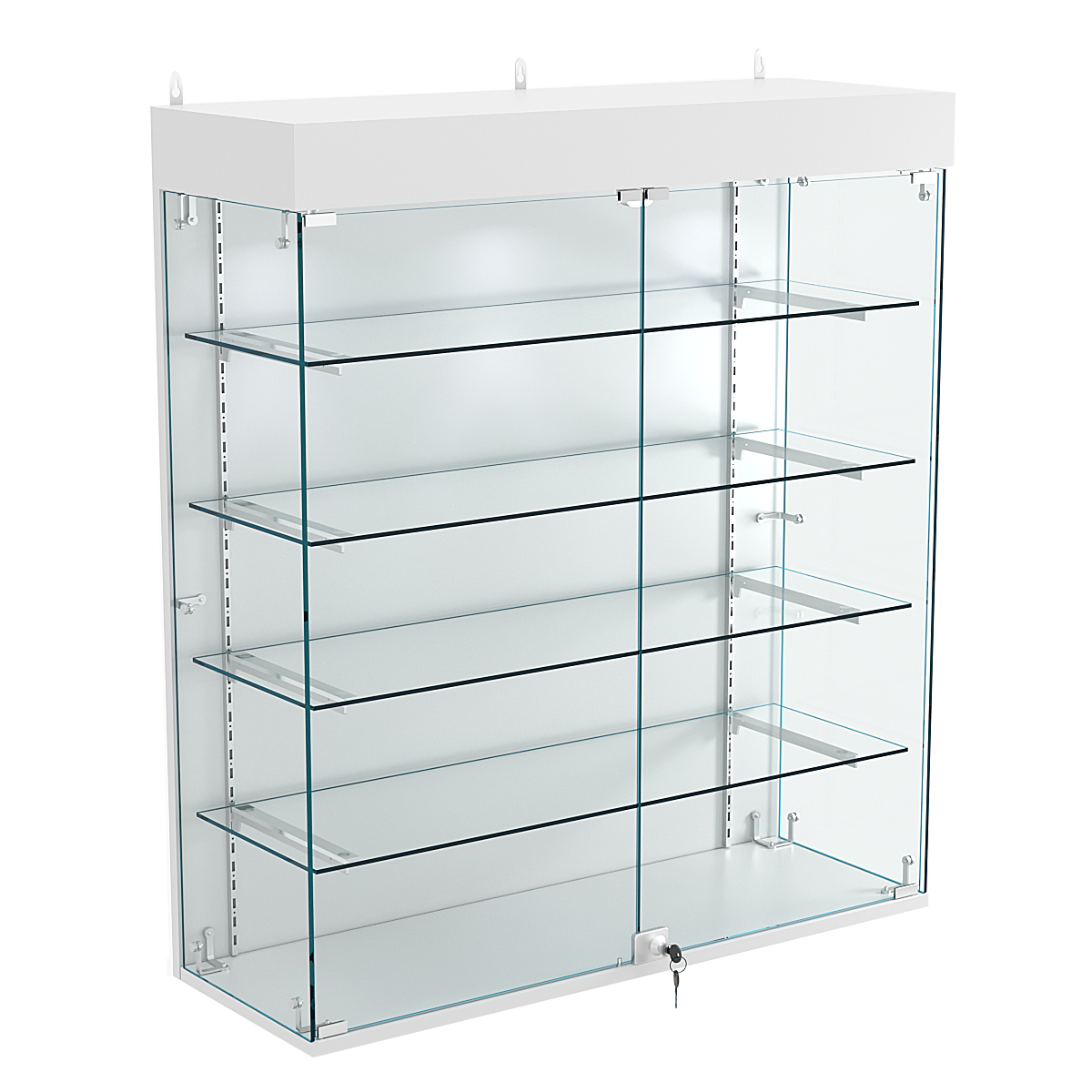 Витрина настенная НЕО №4А-1 с четырьмя полками Серый