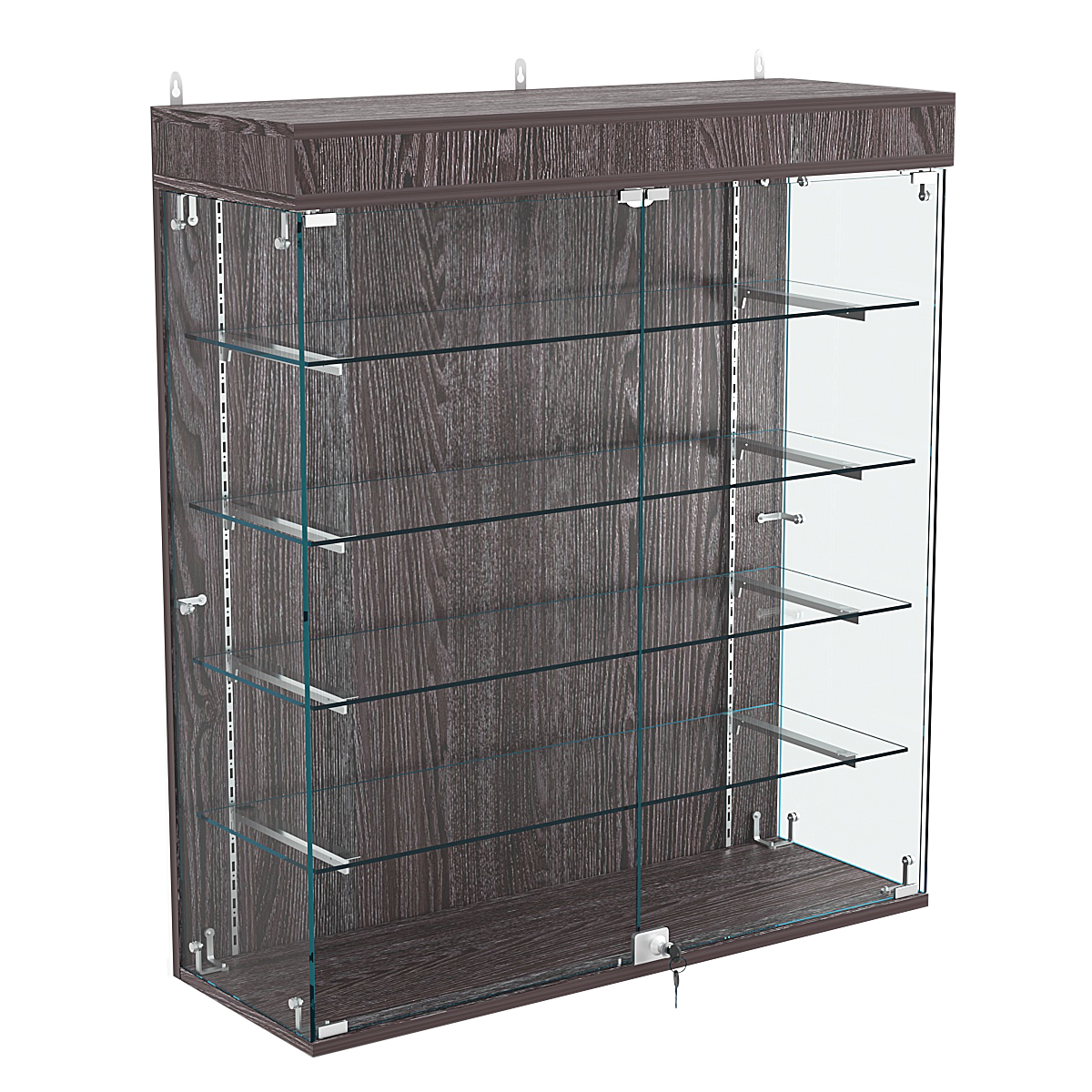 Витрина настенная НЕО №4А-1 с четырьмя полками Ясень Анкор темный - U31105