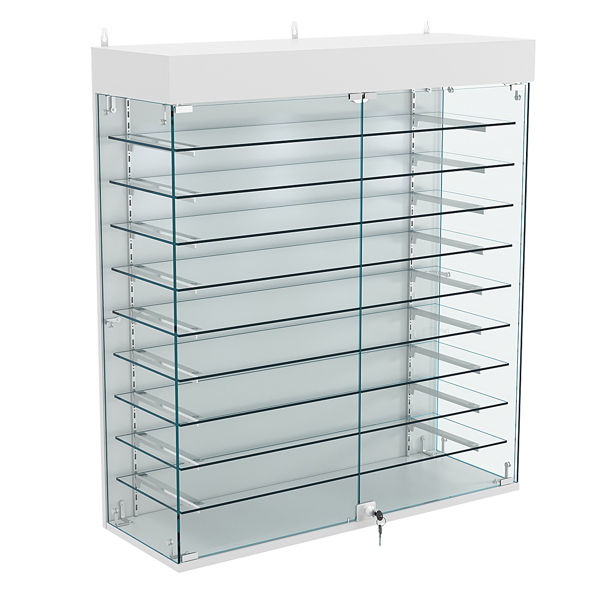 Витрина настенная НЕО №4А-2 с девятью полками Серый