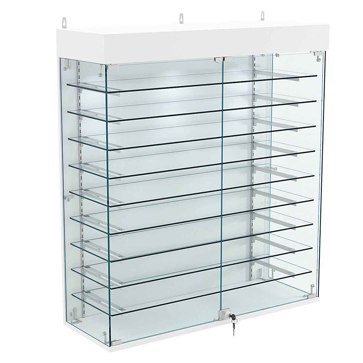 Витрина настенная НЕО №4А-2 с девятью полками Белый