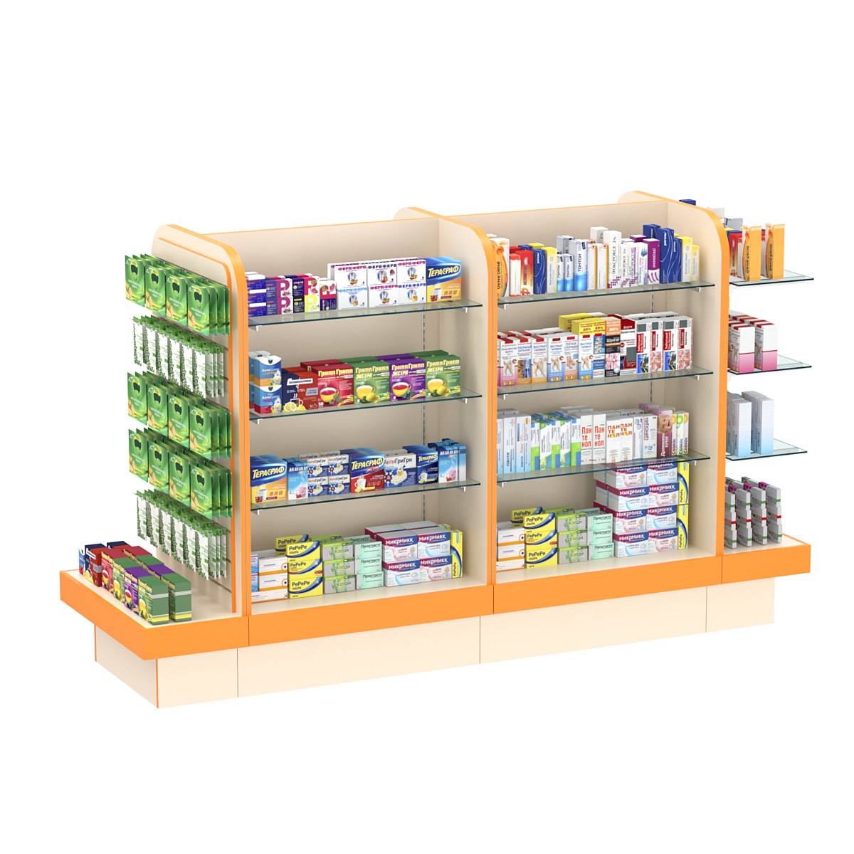 Островная система ФАРМА №5 Крем Вайс + Оранжевый