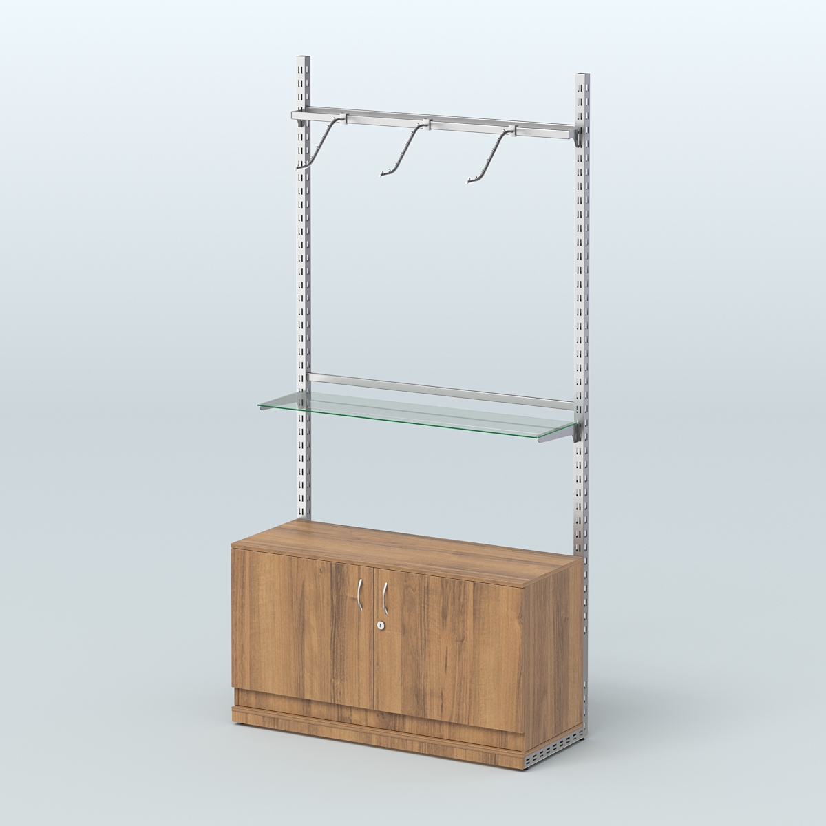 Система ЭЛЕГАНТ №6 без ДСП с тумбой T22 (1200 мм) Орех