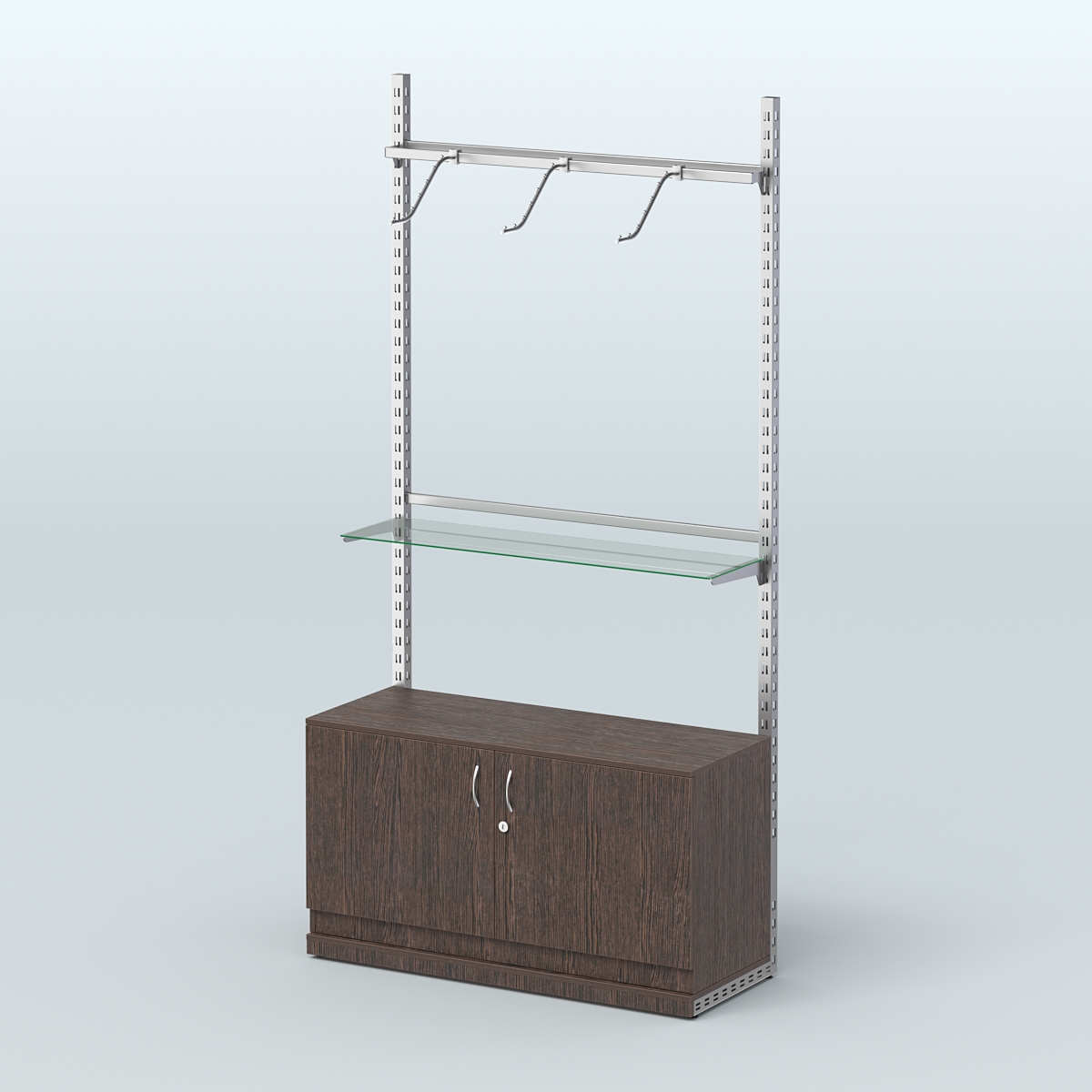 Система ЭЛЕГАНТ №6 без ДСП с тумбой T22 (1200 мм) Дуб Венге