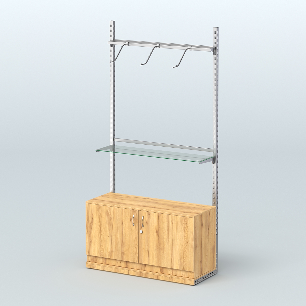 Система ЭЛЕГАНТ №6 без ДСП с тумбой T22 (1200 мм) Дуб Золотистый