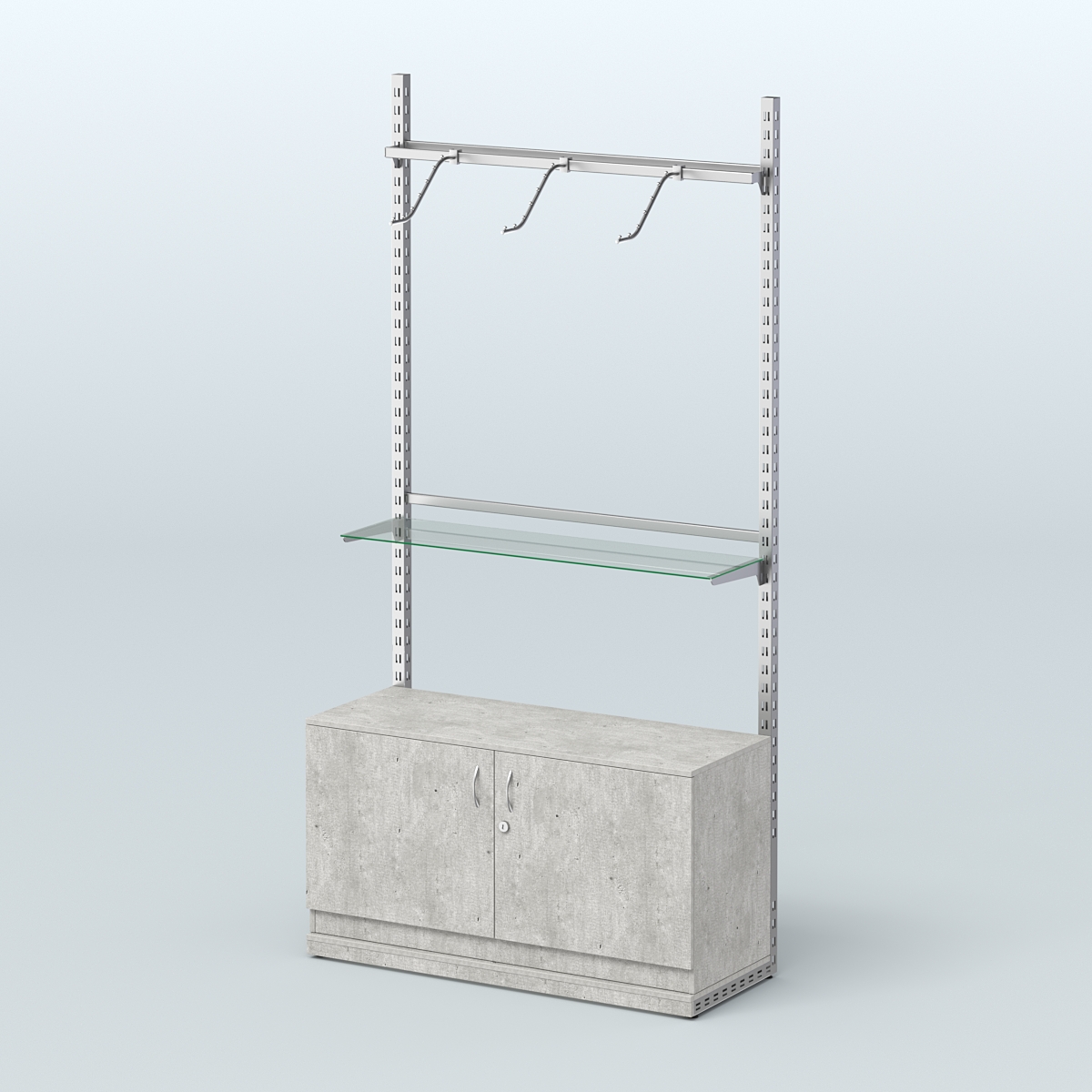 Система ЭЛЕГАНТ №6 без ДСП с тумбой T22 (1200 мм) Метрополитан Грей