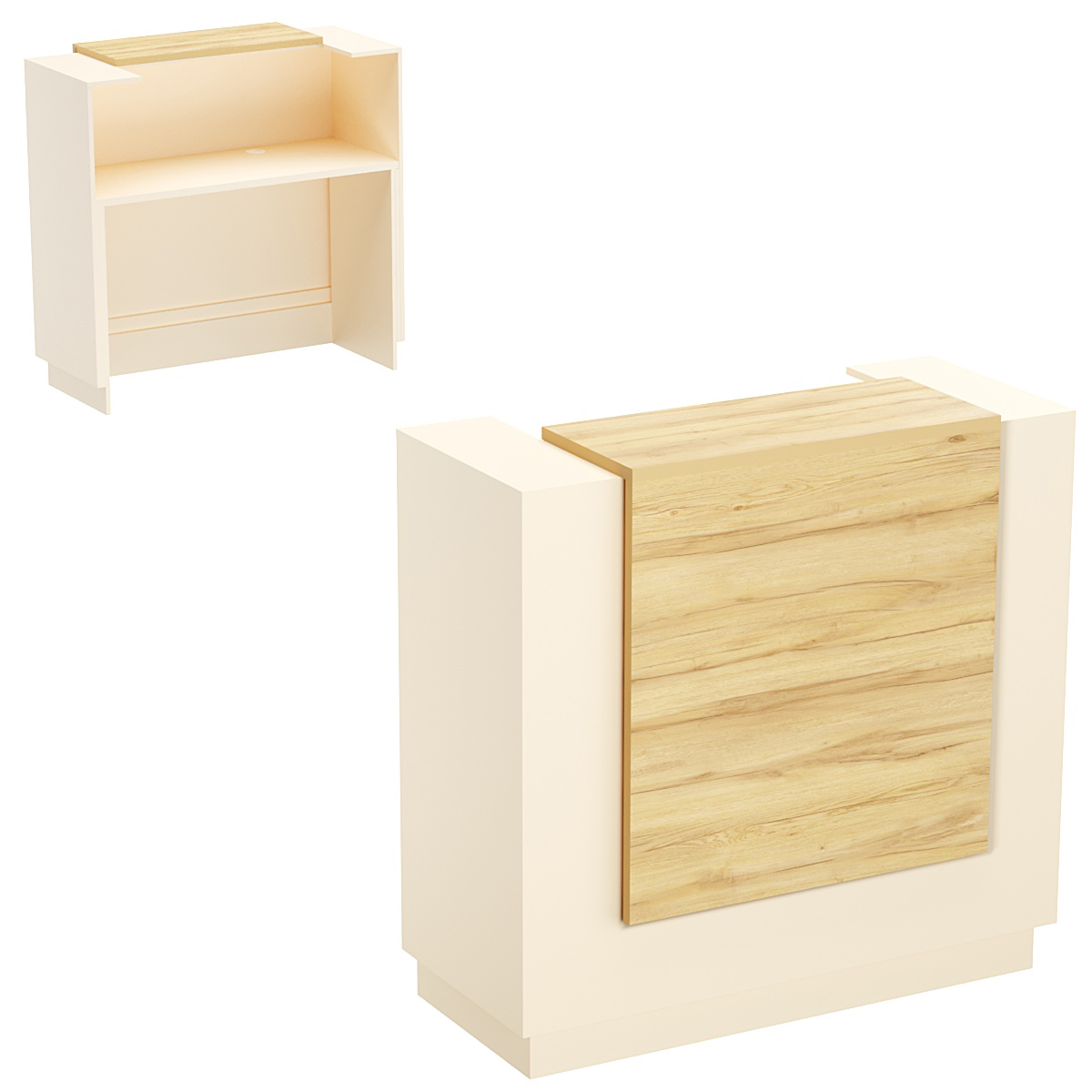 Ресепшен МОН №1 Крем Вайс и Дуб Золотистый