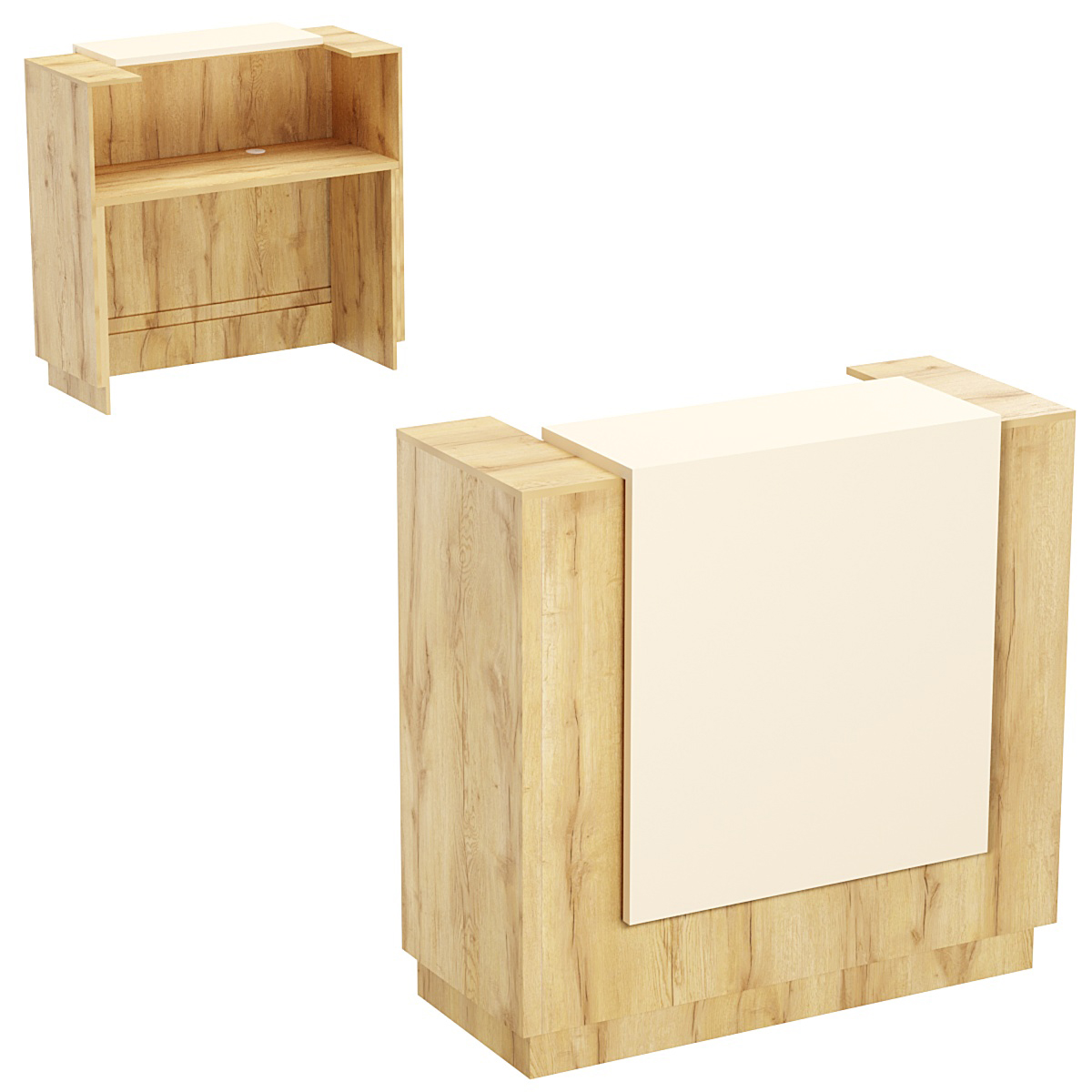 Ресепшен МОН №1 Дуб Золотистый и Крем Вайс