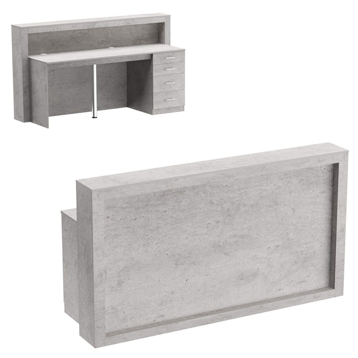 Ресепшен БРАВИО Бетон Чикаго светло-серый F186 ST9