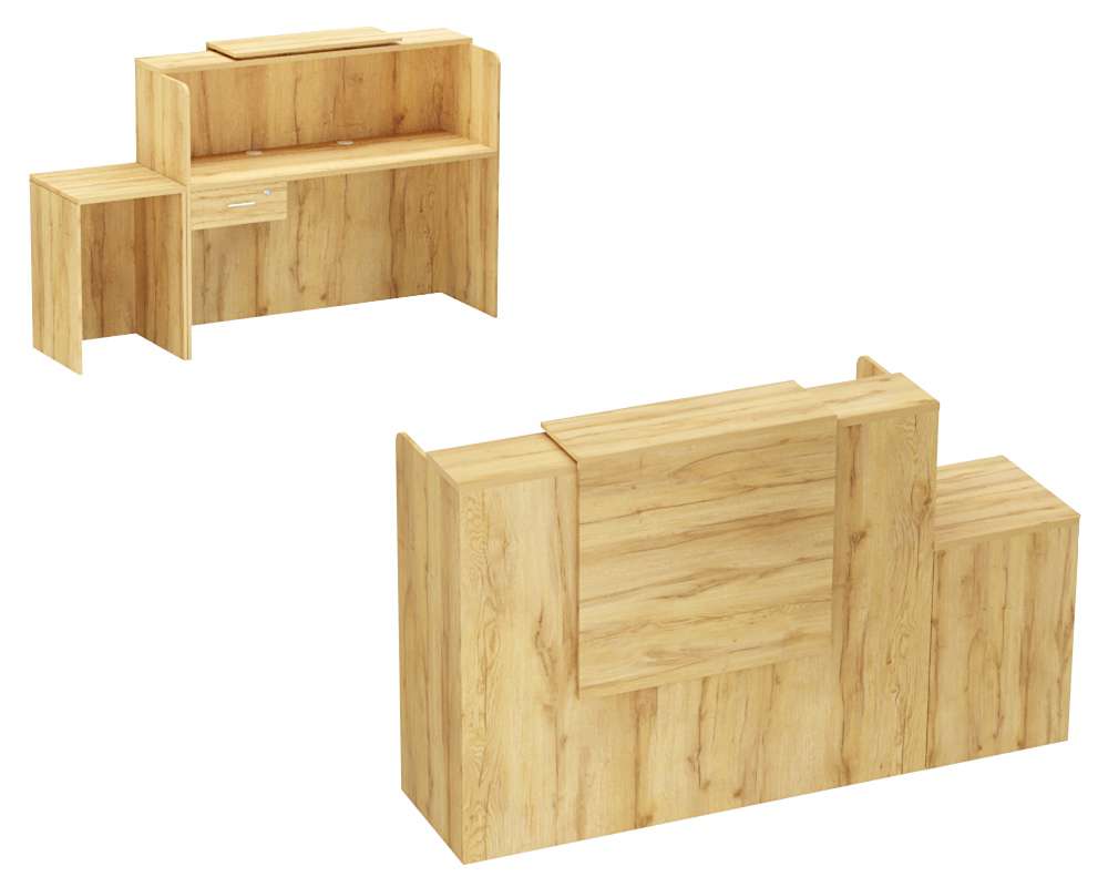 Ресепшен СОЛО №2Б левосторонний Дуб Золотистый