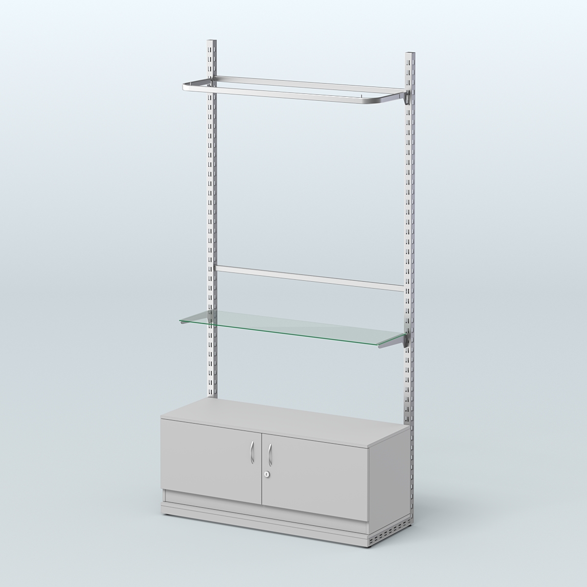 Система ЭЛЕГАНТ №7 без ДСП с тумбой T21 (1200 мм) Серый