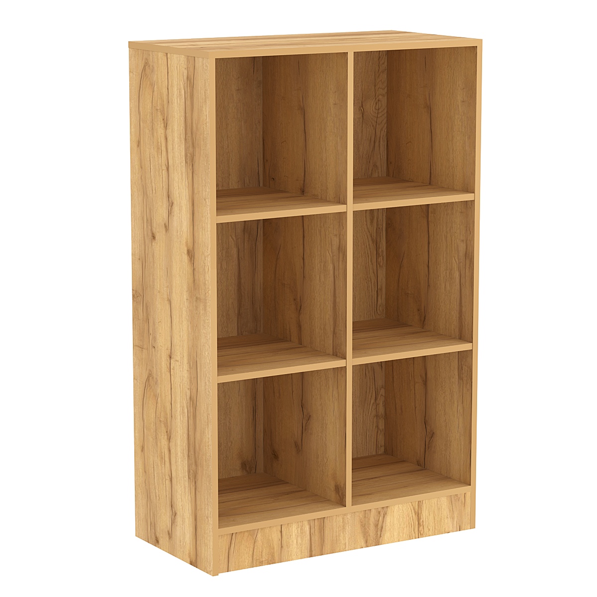 Стеллаж из ДСП серии Эконом №7А-800 с 6-тью ячейками Дуб Золотистый