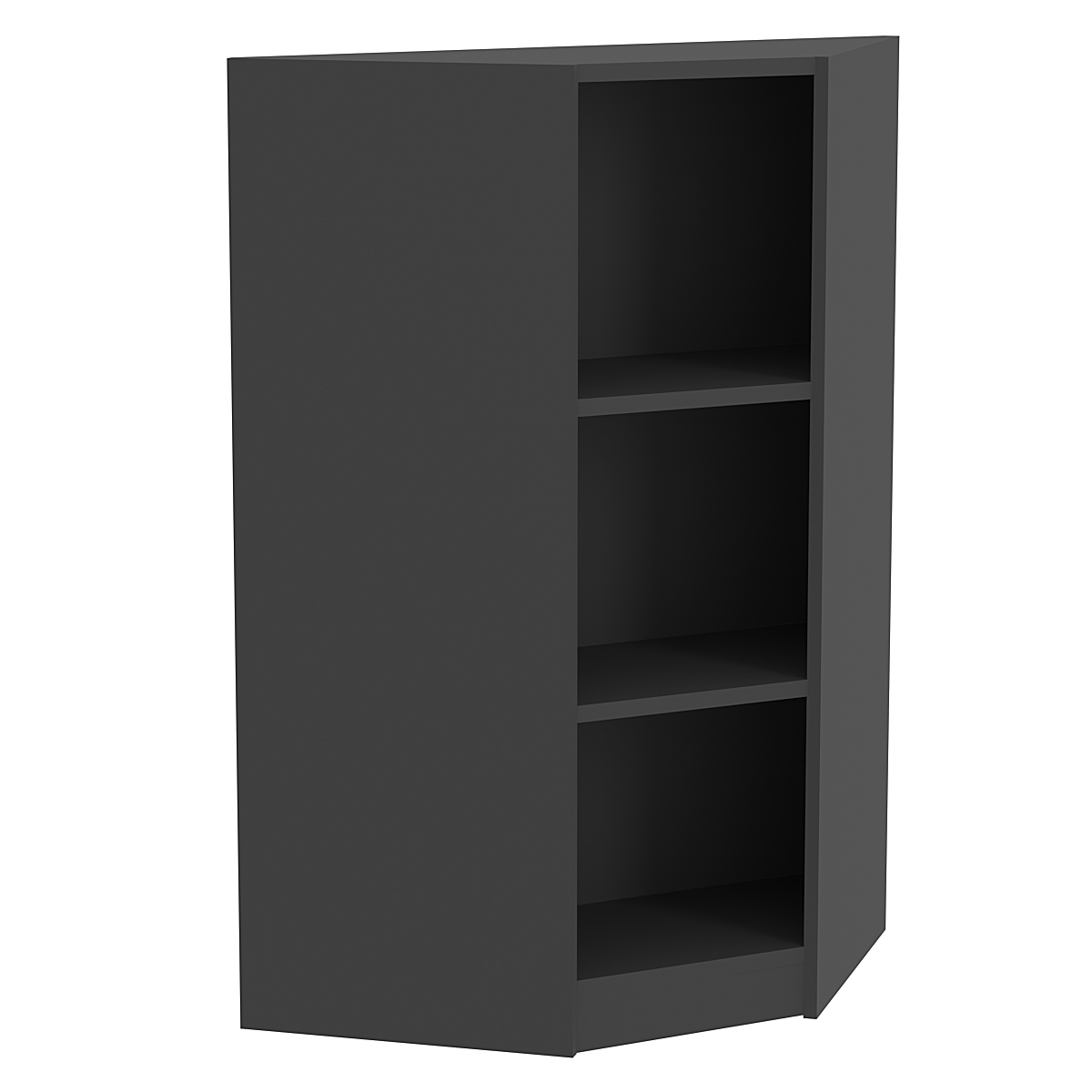 Стеллаж угловой из ДСП серии Эконом №7А-1У (внутренний угол) Черный