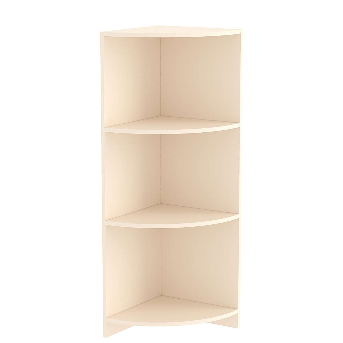 Стеллаж угловой из ДСП серии Эконом №7А-2У (внешний угол) Крем Вайс