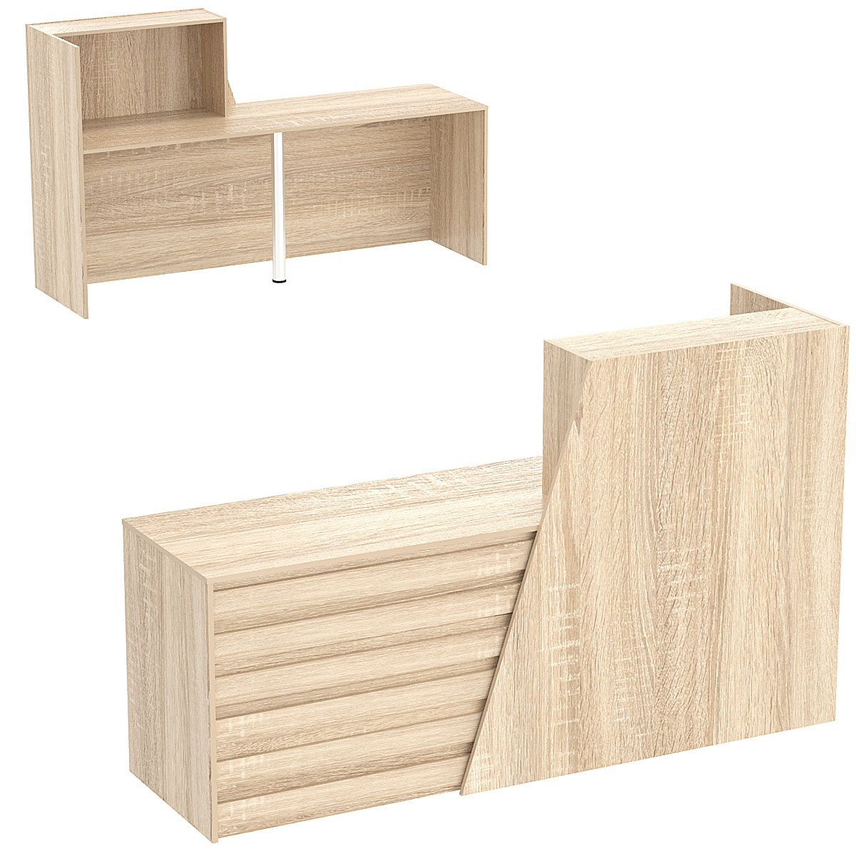 Стойка ресепшен ГРАУНД №1Б левосторонняя Дуб Сонома