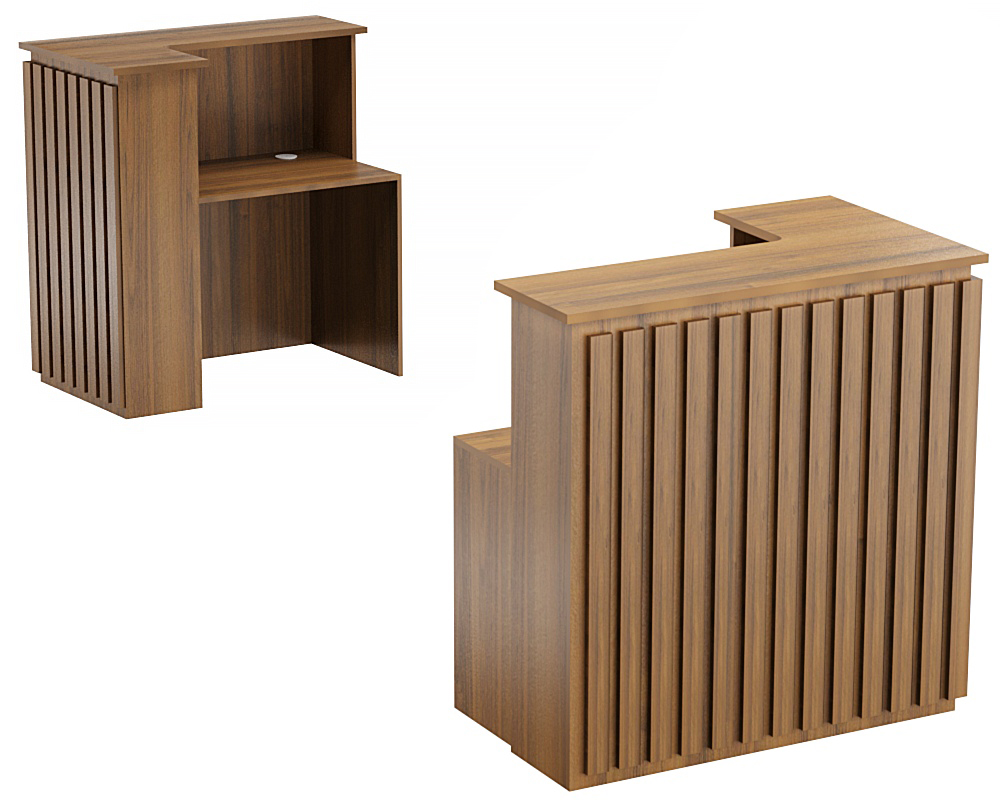 Стойка ресепшен ГРАУНД №3А (правосторонняя) Орех
