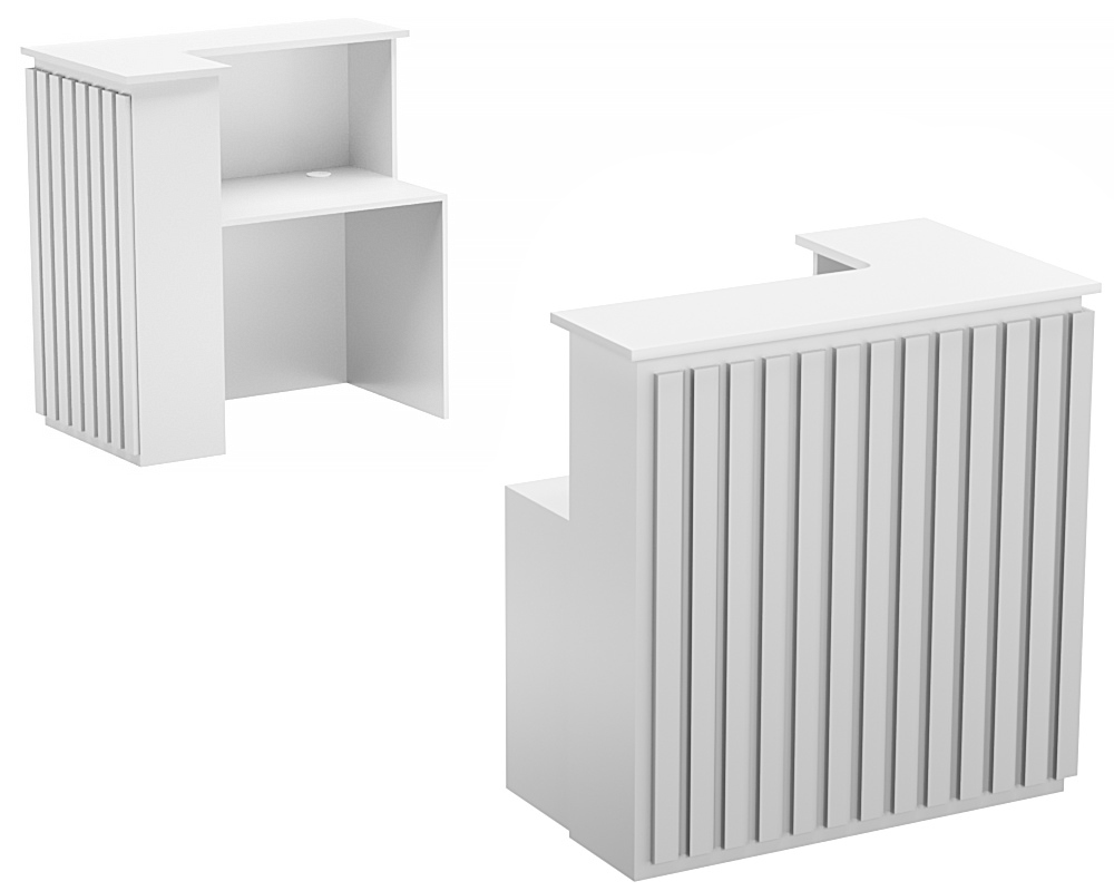 Стойка ресепшен ГРАУНД №3А (правосторонняя) Серый