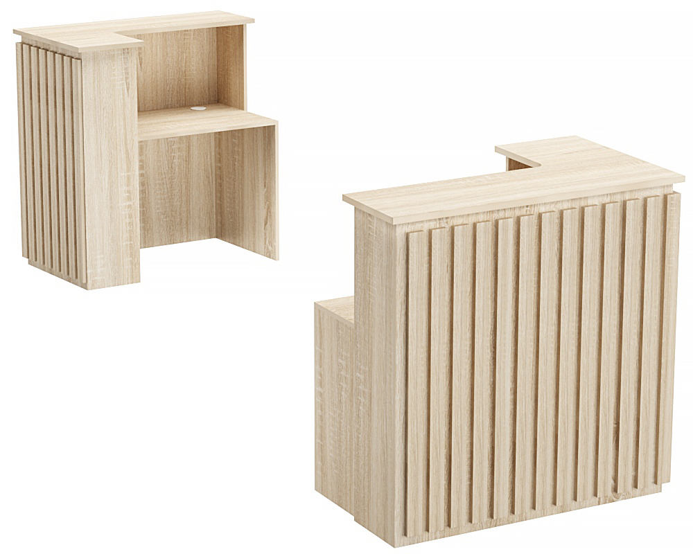 Стойка ресепшен ГРАУНД №3А (правосторонняя) Дуб Сонома