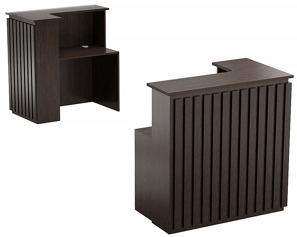Стойка ресепшен ГРАУНД №3А (правосторонняя) Дуб Венге