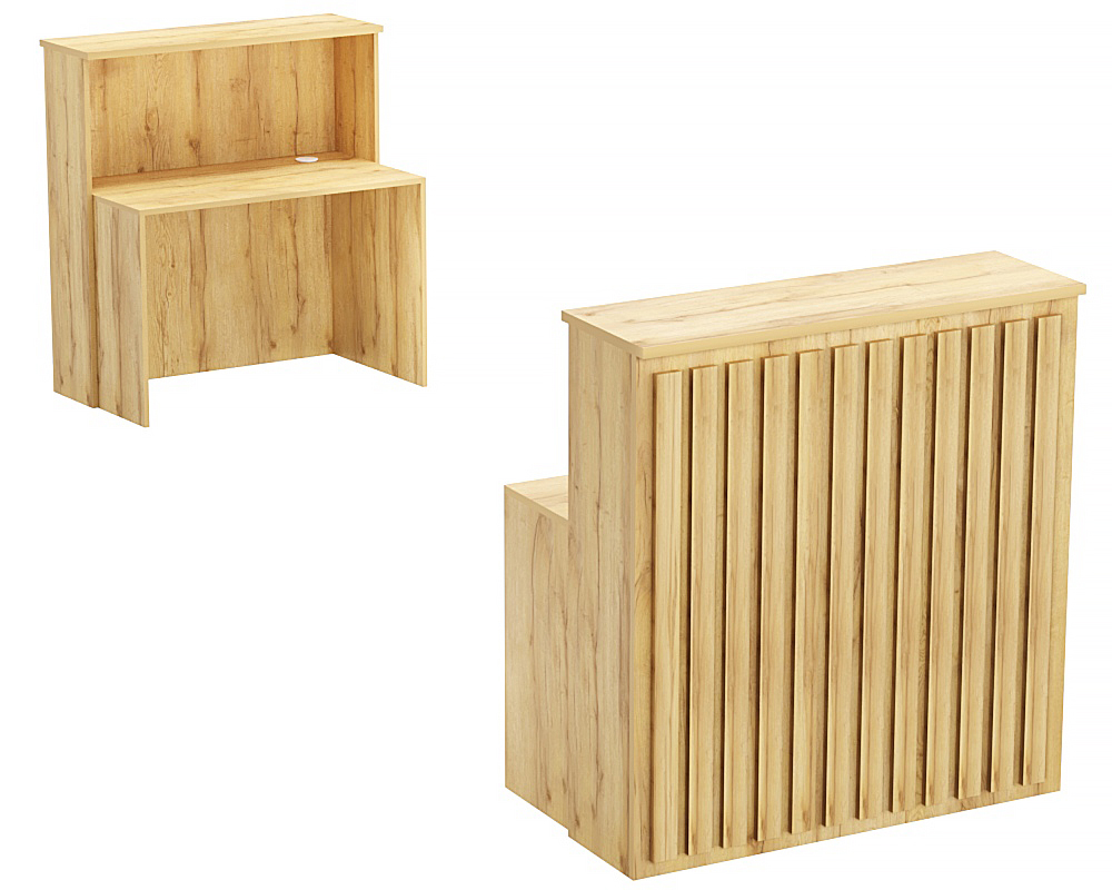 Стойка ресепшен ГРАУНД №3В Дуб Золотистый