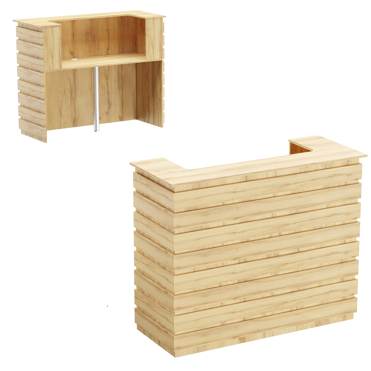 Стойка ресепшен ГРАУНД №4 Дуб Золотистый