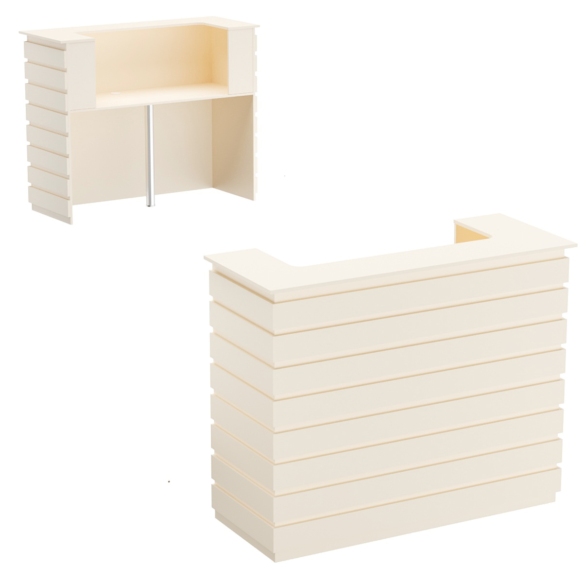 Стойка ресепшен ГРАУНД №4 Крем Вайс