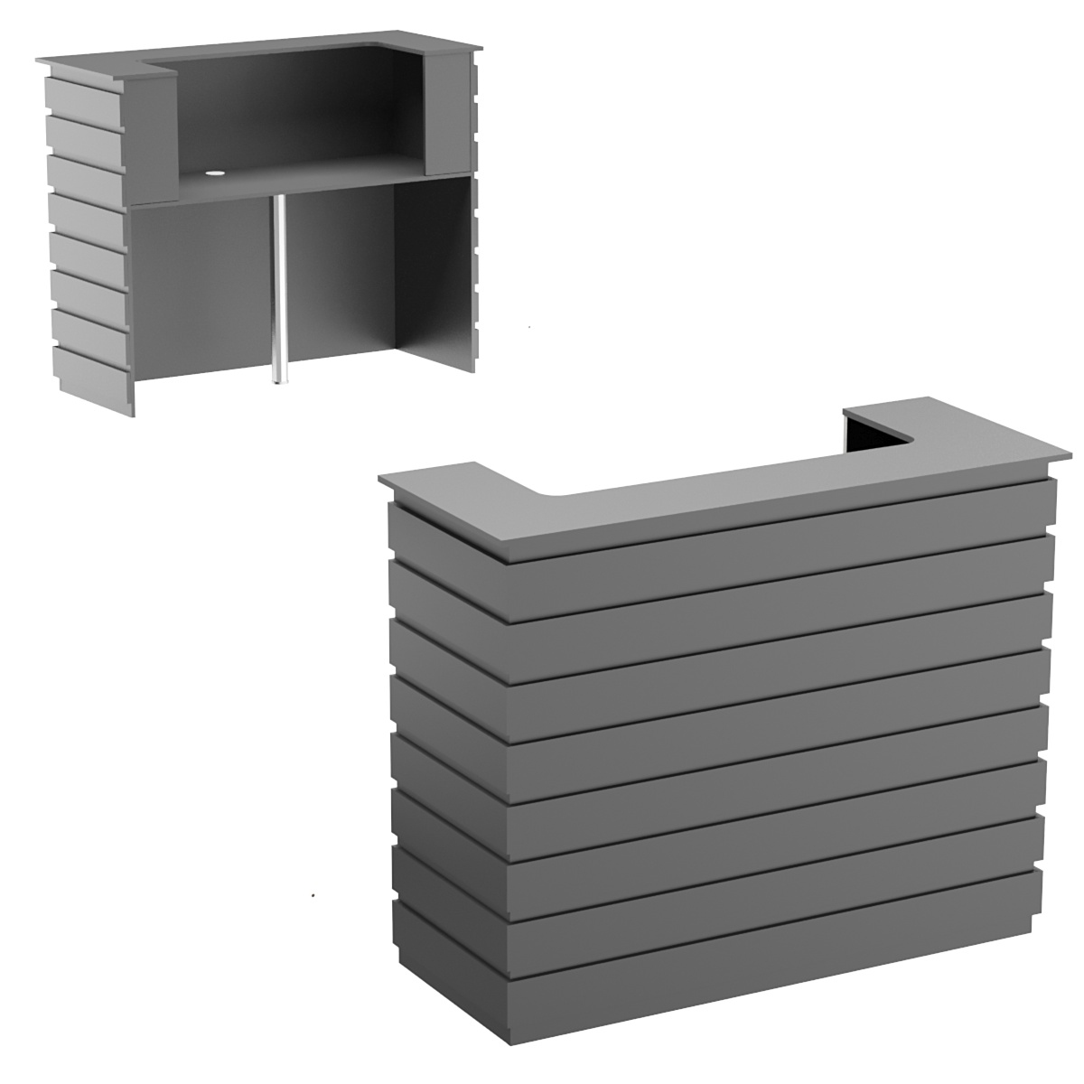 Стойка ресепшен ГРАУНД №4 Темно-Серый