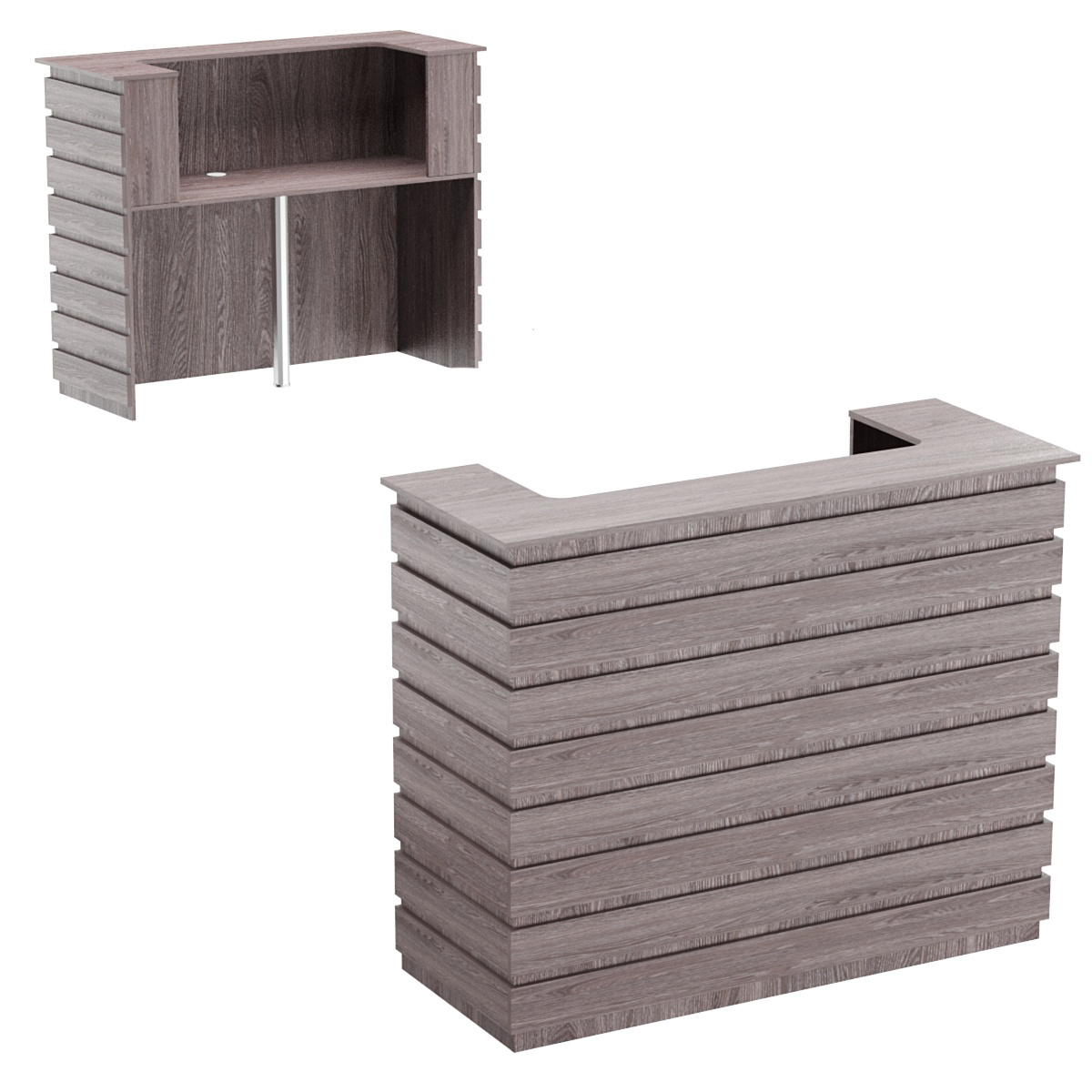 Стойка ресепшен ГРАУНД №4 Ясень Анкор темный - U31105