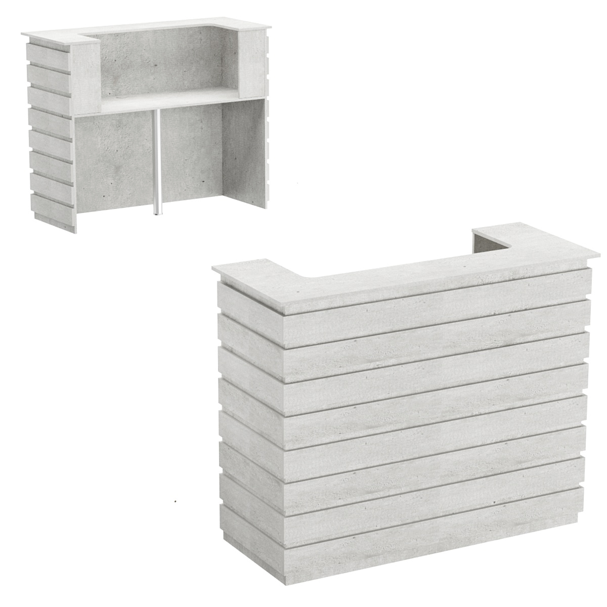 Стойка ресепшен ГРАУНД №4 Метрополитан Грей