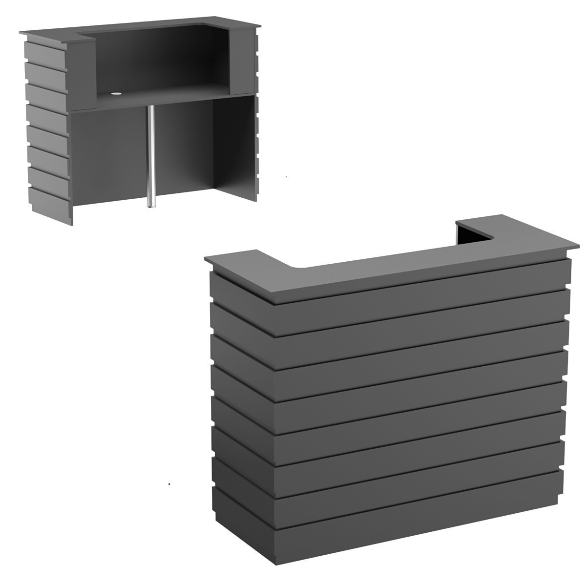 Стойка ресепшен ГРАУНД №4 Антрацит