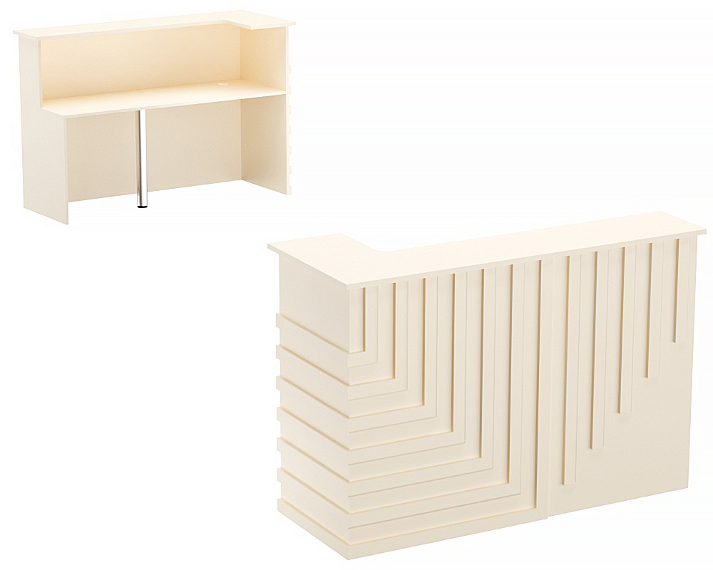 Стойка ресепшен ГРАУНД №5 Крем Вайс