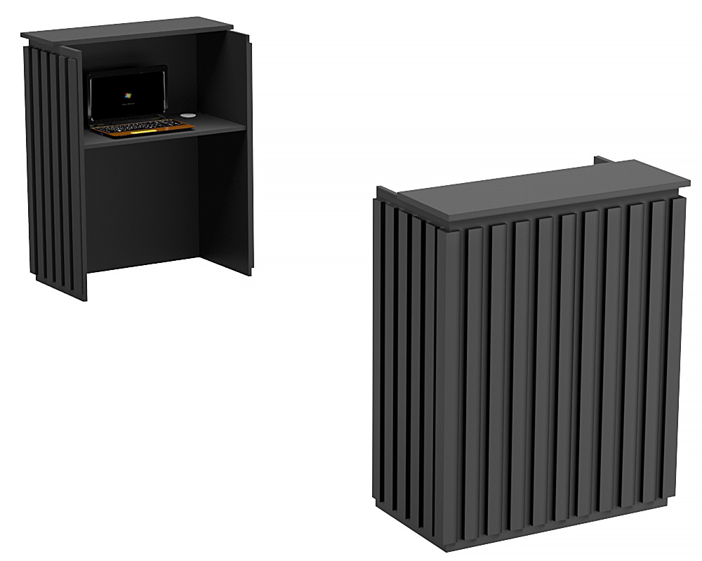 Стойка ресепшен МИНИ серии ГРАУНД №1 Черный