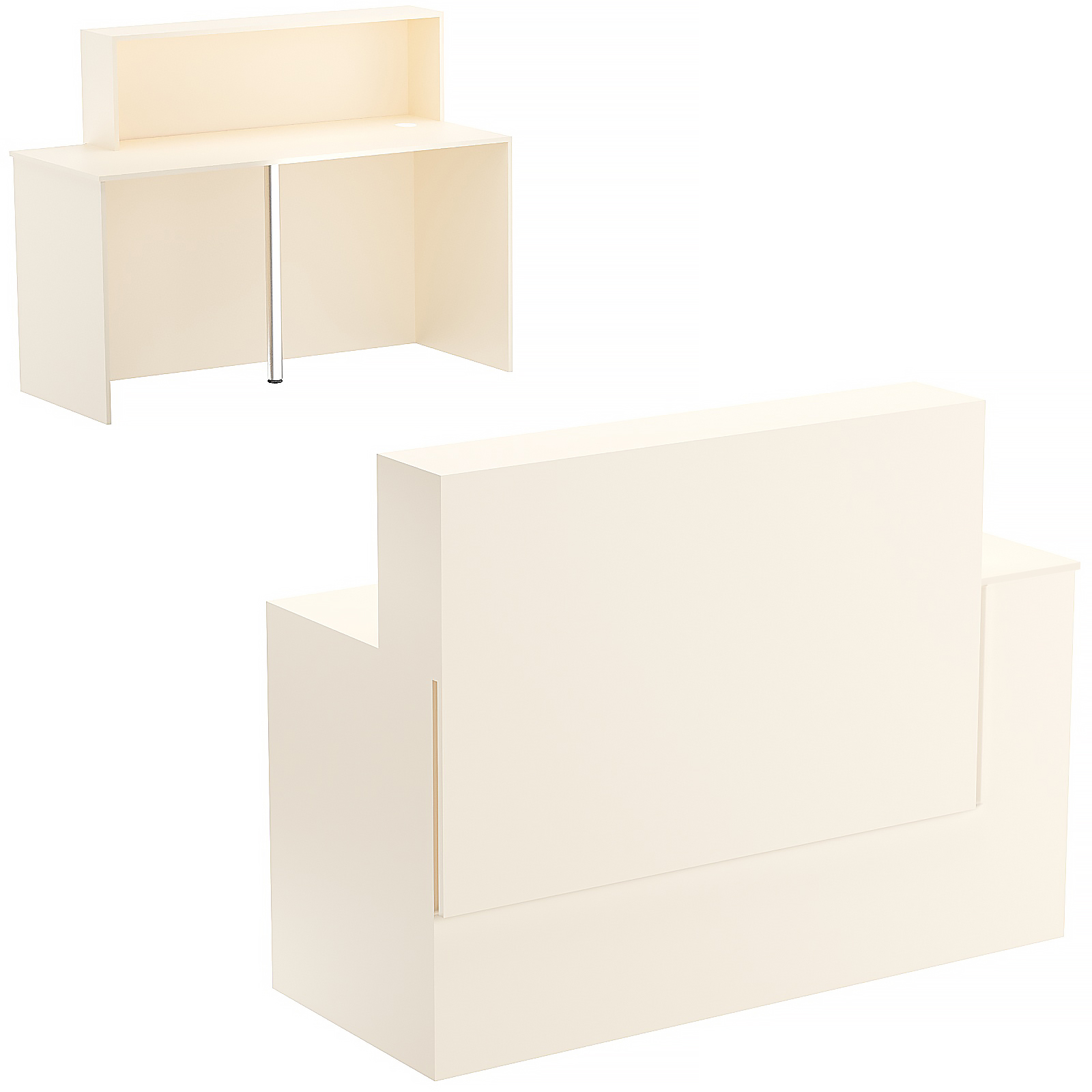 Стойка ресепшен ВЕРОНА №1 Крем Вайс