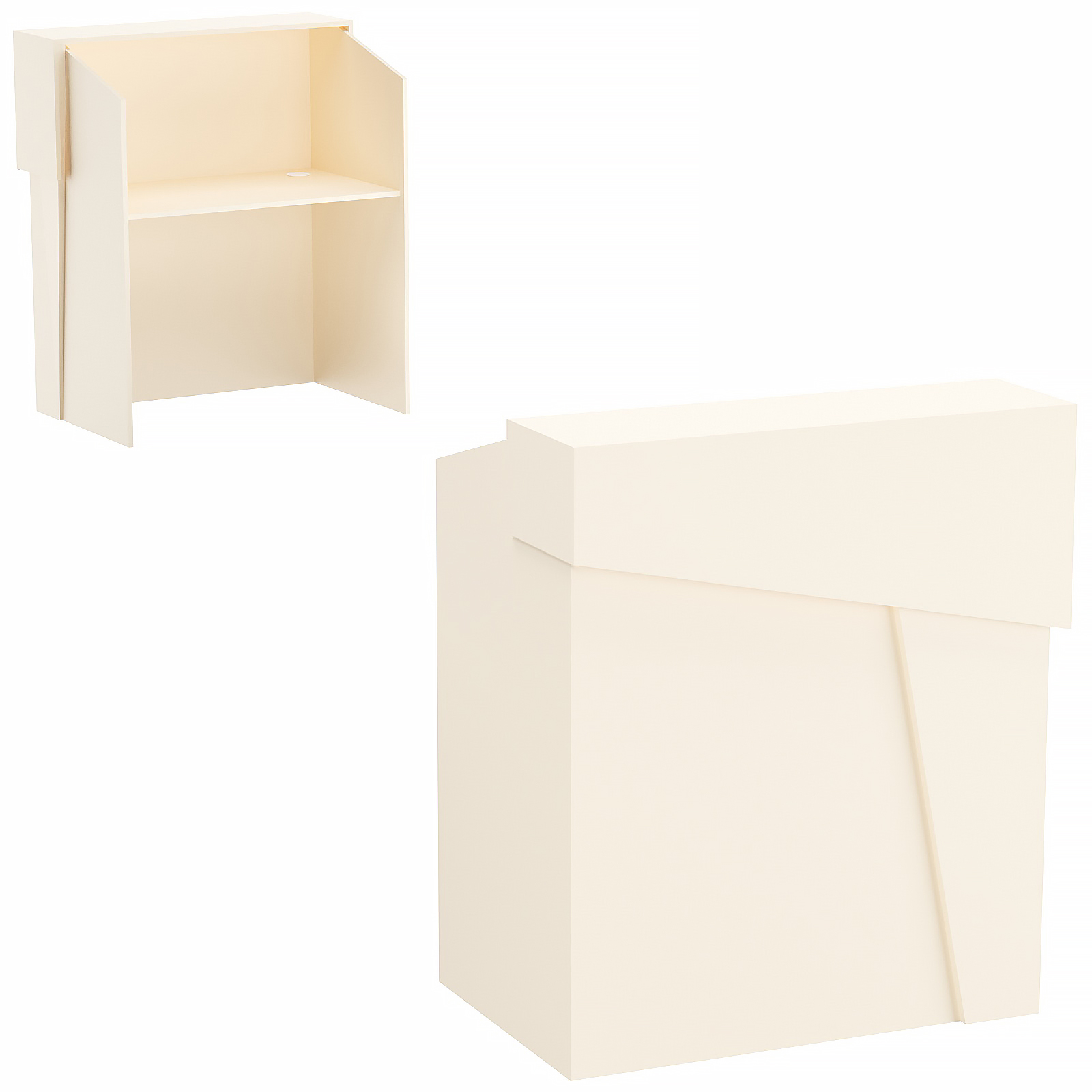 Стойка ресепшен АРТ №2 Крем Вайс