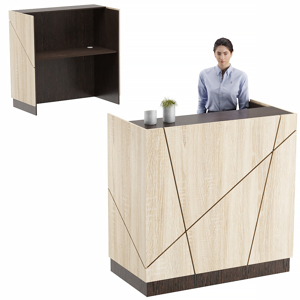 Ресепшен АРТ-НЕО №1 Дуб Венге и Дуб Сонома