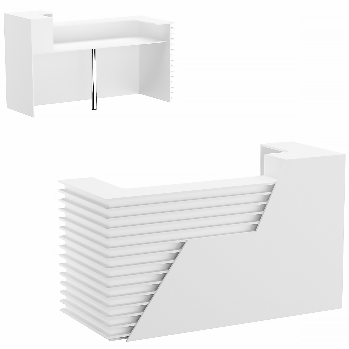 Ресепшен АЛЬПЕН левосторонний Белый