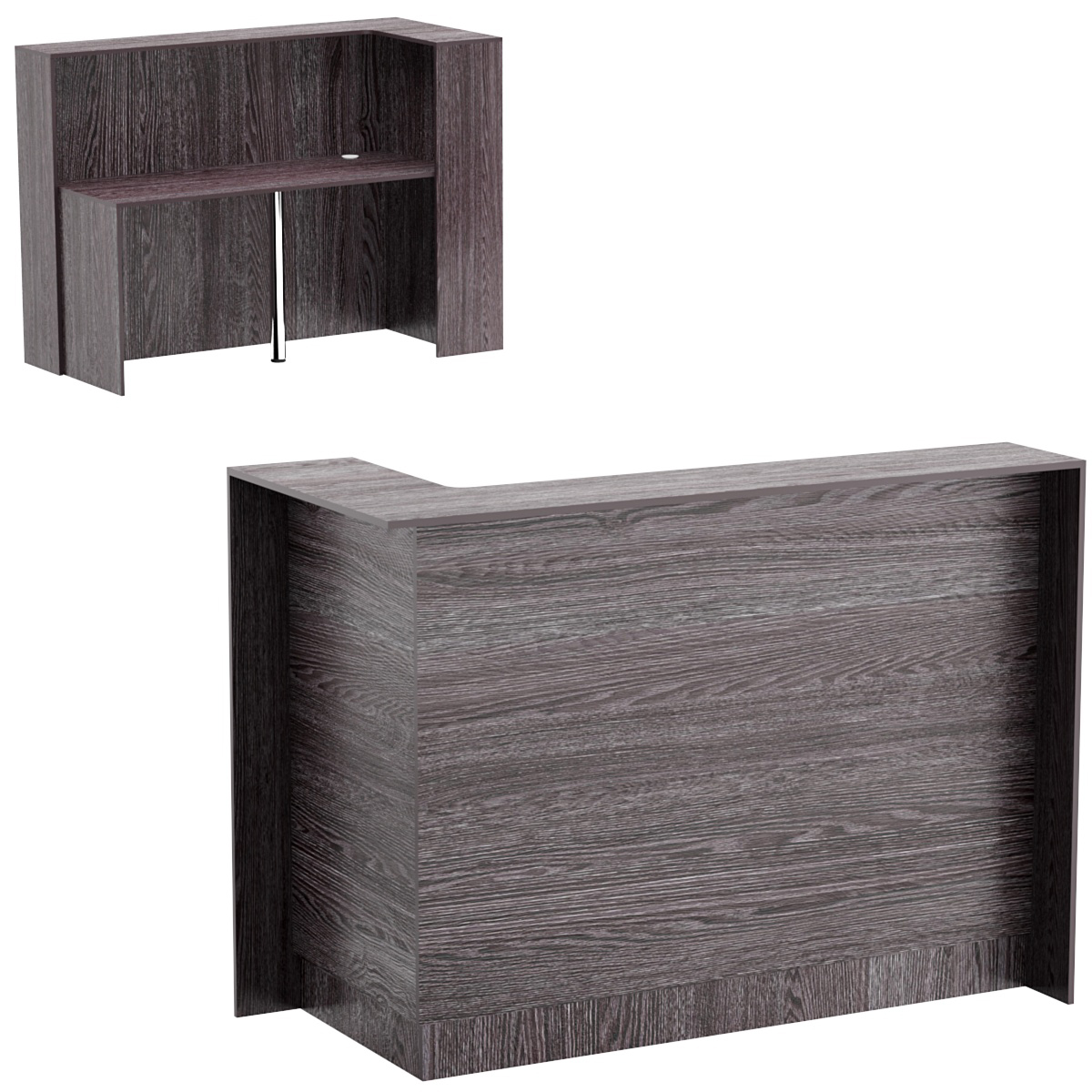 Стойка ресепшен КАРГО №1 Ясень Анкор темный - U31105