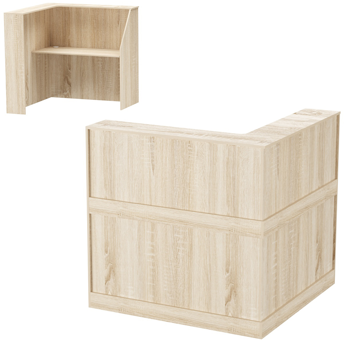 Стойка ресепшен ПРАКТИК №1А правосторонняя Дуб Сонома