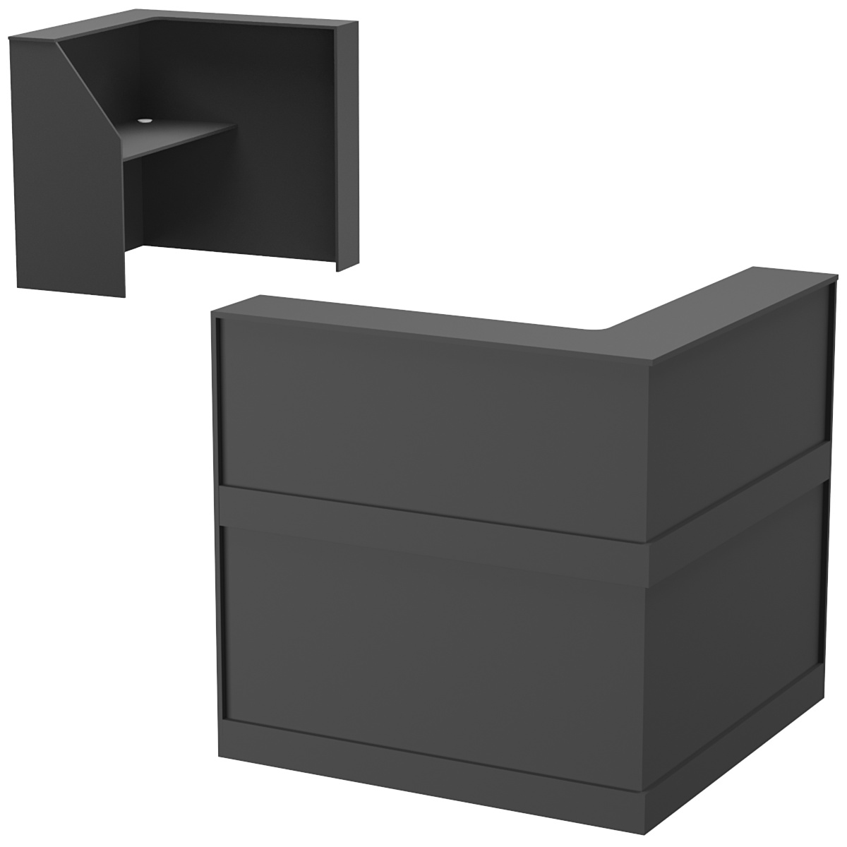 Стойка ресепшен ПРАКТИК №1Б левосторонняя Черный