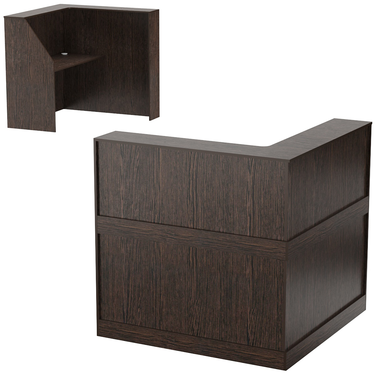 Стойка ресепшен ПРАКТИК №1Б левосторонняя Дуб Венге