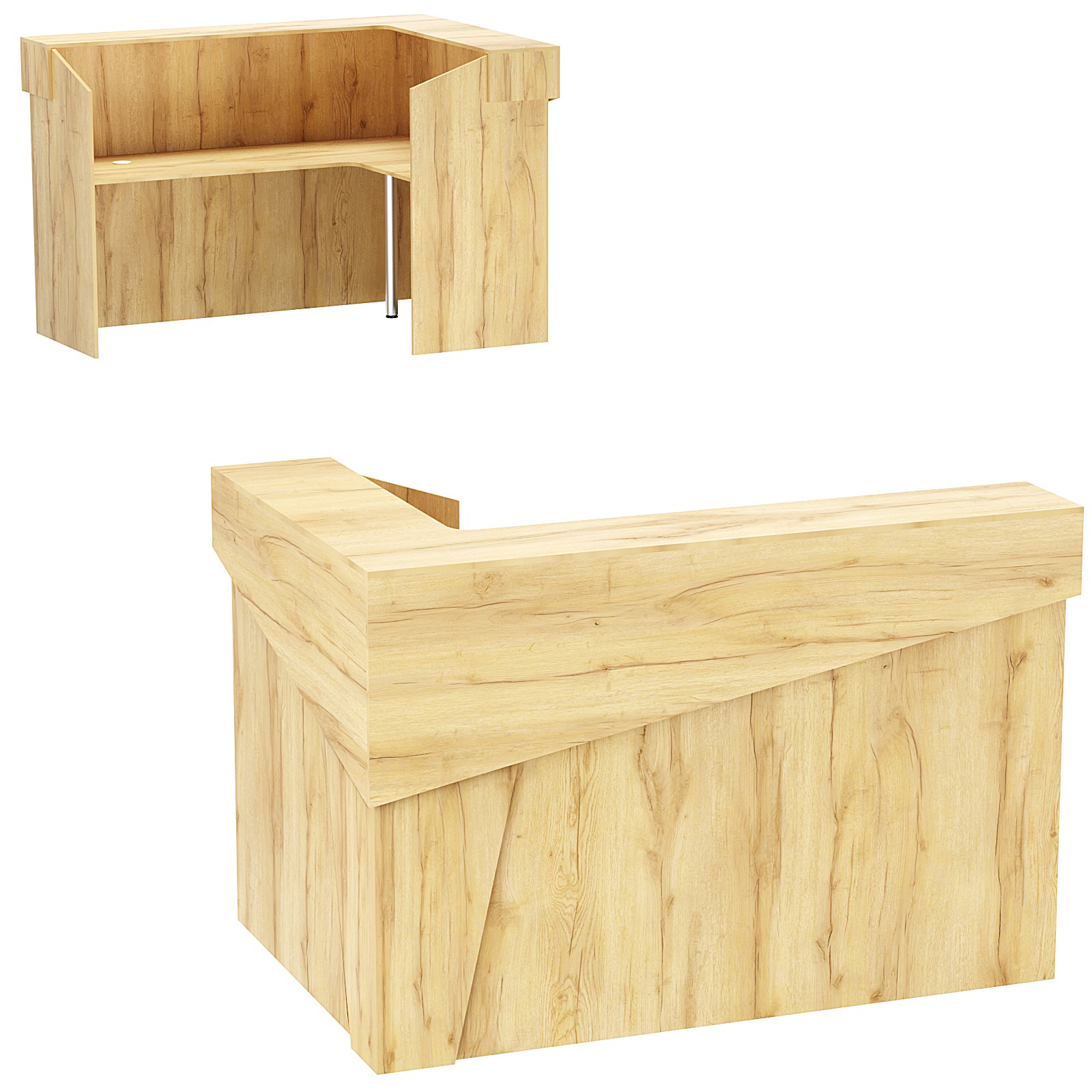 Стойка ресепшен АРТ №1A Дуб Золотистый