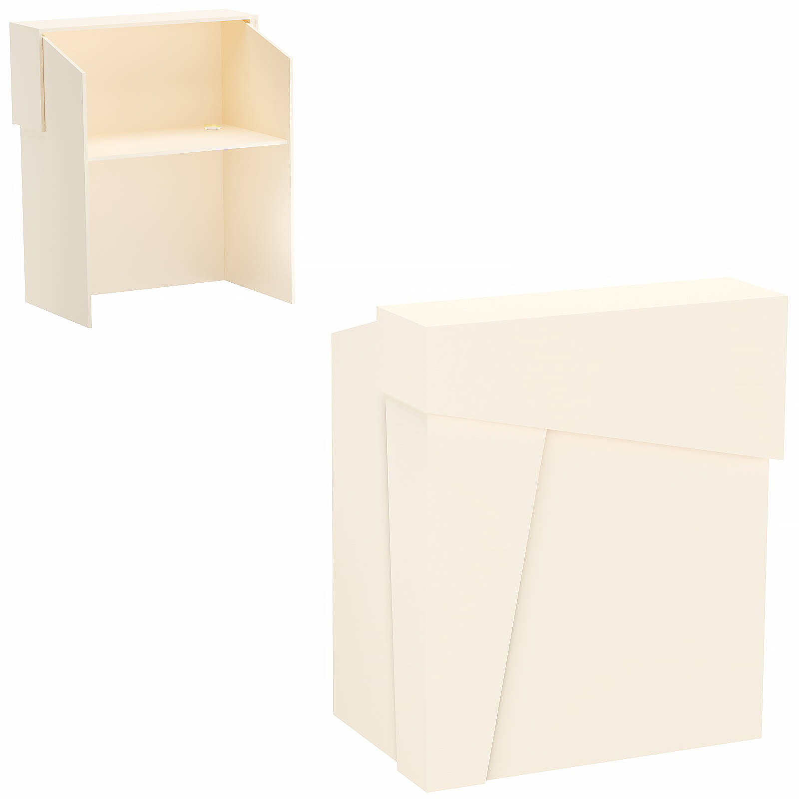 Стойка ресепшен АРТ №2-А Крем Вайс