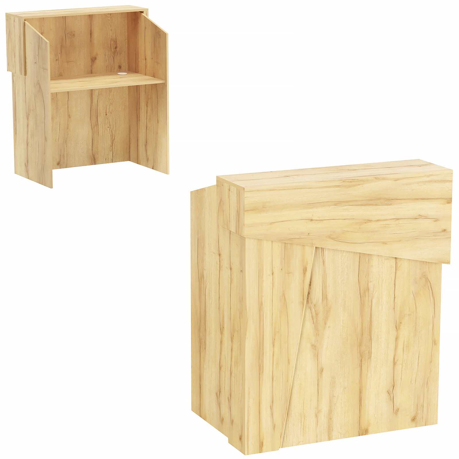 Стойка ресепшен АРТ №2-А Дуб Золотистый