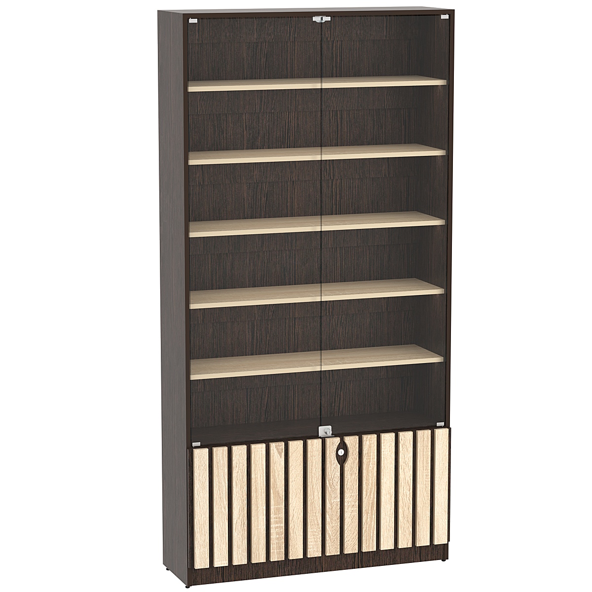 Витрина серии "Смок" №1 Дуб Венге и Дуб Сонома